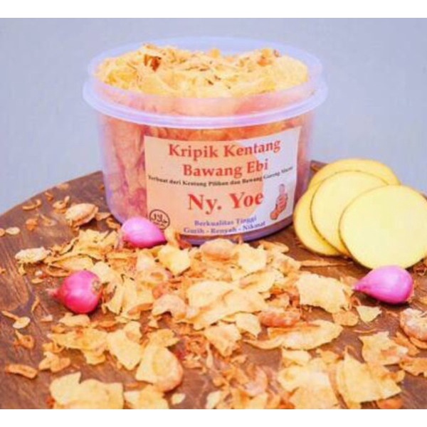 

Keripik - Keripik Kentang Bawang Ebi Ny. Yoe ( Kripik Kentang Ebi Nyonya Yoe)