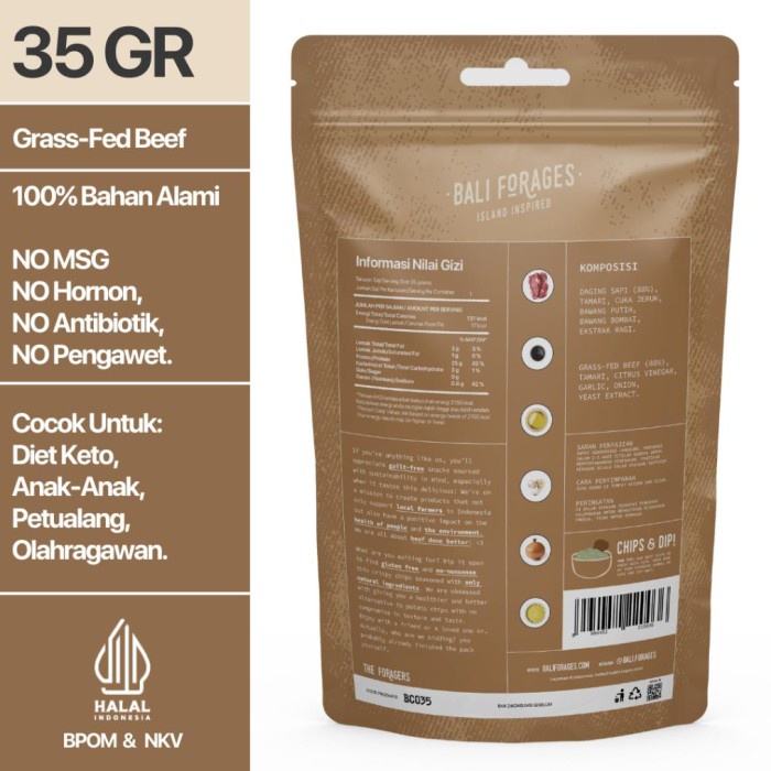 

Keripik - Beef Chips Original Crispy Bali Forages Keripik Daging Sapi Krispi