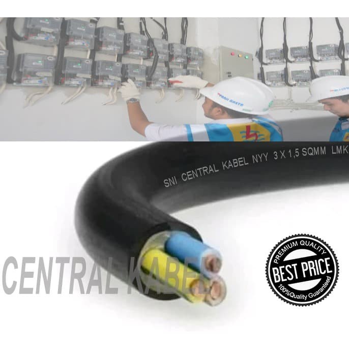 SNI CENTRAL KABEL NYY 3x2,5 NYY 3X2.5 NYY 3 x 2.5 LMK METERAN