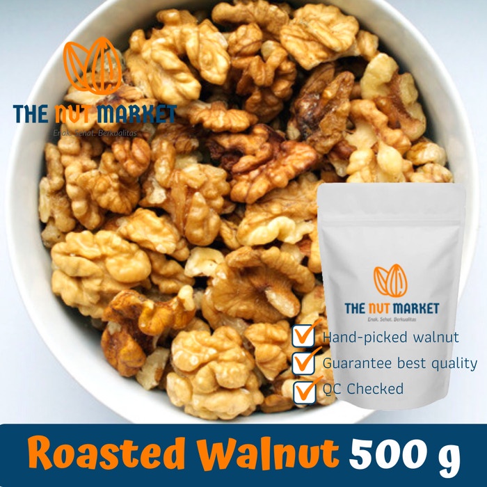 

Kacang - Kacang Walnut Oven (Roasted Walnut) Usa Imported, 500 Gram