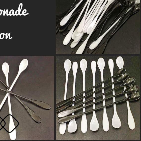 Sendok Jus / Sendok Es Krim / Sendok Es Teh/ De Spoon Plastik - Hitam