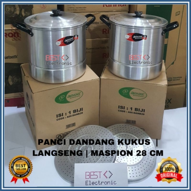Panci Dandang Kukus B / Besar 28 Cm Alunium Maspion / Panci Kukus Maspion / Panci Lulusan / Panci