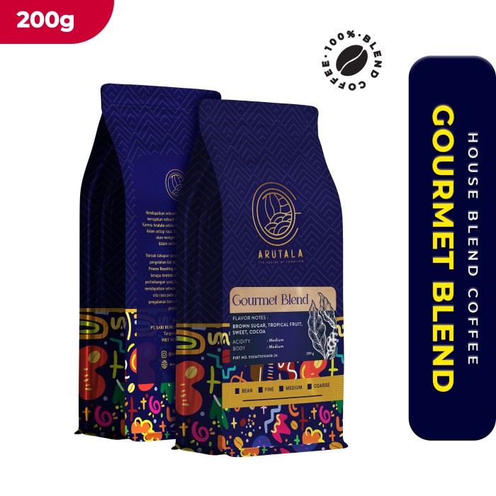 

Arutala Gourmet Blend Kopi - For Manual Brewed Coffee - 200 Gram