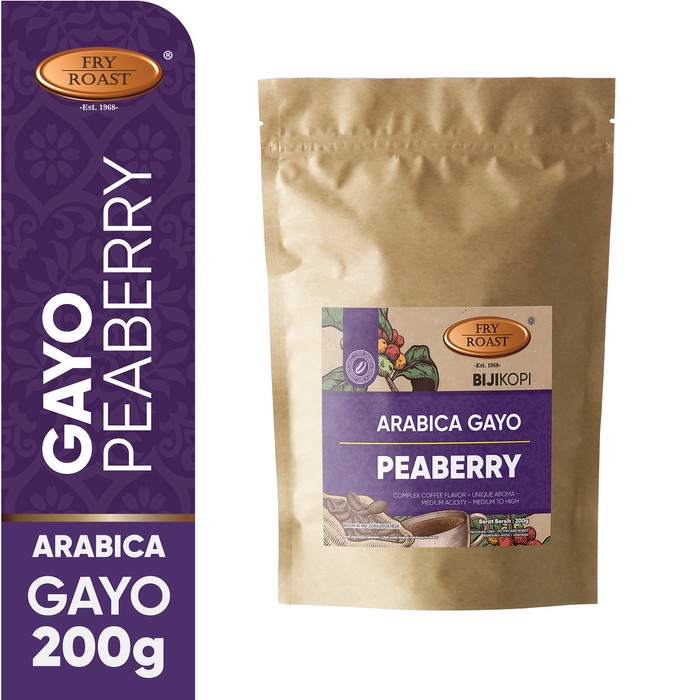 

Kopi Arabika Gayo Lanang Peaberry 200 Gram Biji Dan Bubuk