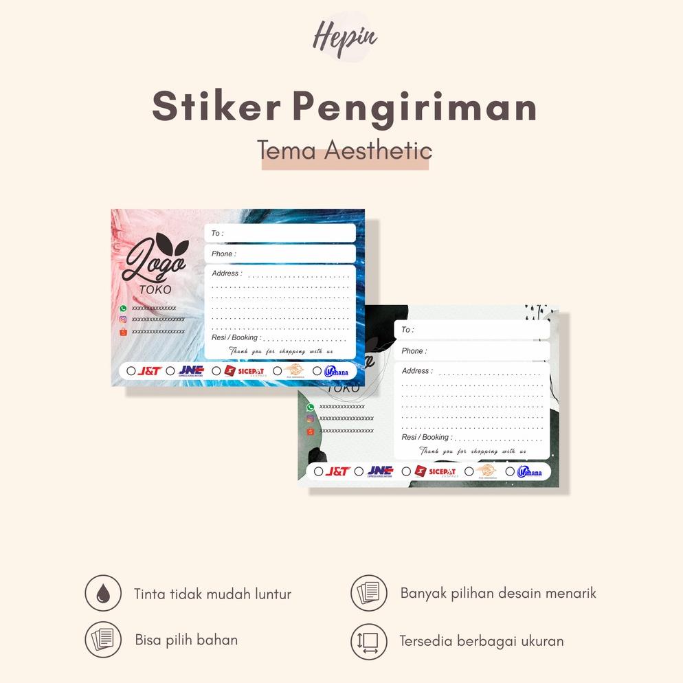 

cetak label stiker pengiriman tema AESTHETIC/label murah/