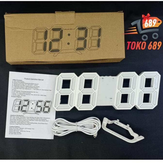 Jam Meja Digital LED 3D / Jam Dinding LED 3D