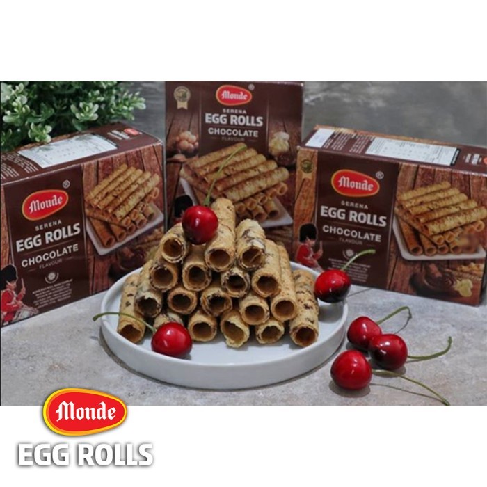 

Biskuit Wafer - Monde Egg Roll Tin 300G Kue Wafer Biskuit Semprong Kaleng Enak Murah