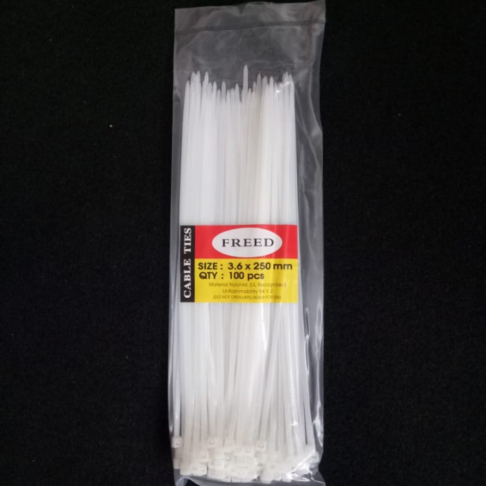 

Cable Ties FREED 3,6X250mm W / Kabel Tis / Tali Nylon