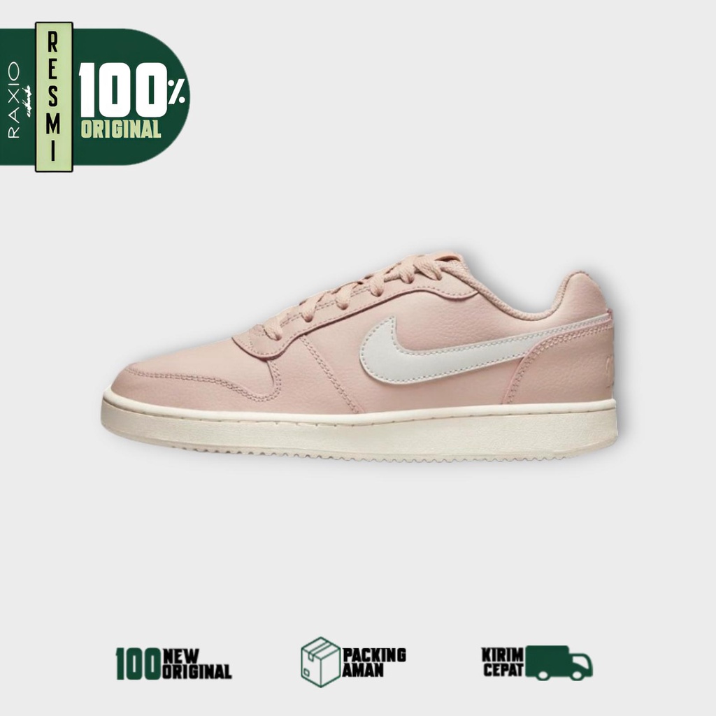 Sepatu Sneakers Nike Ebernon Low Cream Light Brown Wmns Original Ori Asli BNIB Murah