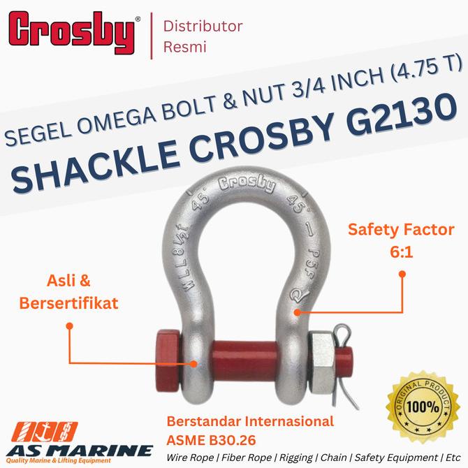 Crosby Shackle Omega G2130 3/4 Inch
