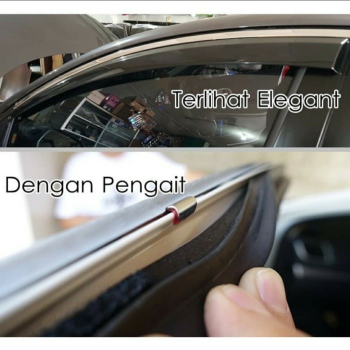 Talang Air Hujan Slim Injection List Chrome Daytona All New Jazz Gk5 Best