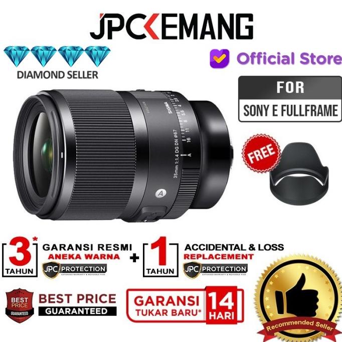 Terbaik Sigma 35Mm F1.4 Fullframe Dg Dn Art Sigma 35Mm F/1.4 Garansiresmi Stok Terbatas