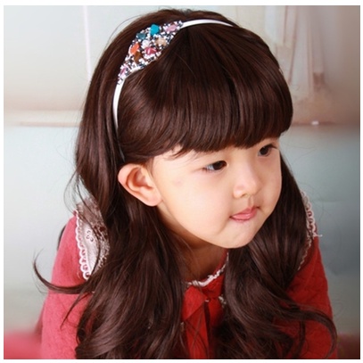 YZ7 VENUSJKT - Wig Rambut TEBAL Palsu Anak Perempuan / Wig Anak Panjang Pendek Bergelombang /