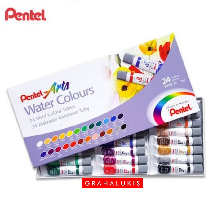 

Promo Pentel Water Colours Set 24 / Cat Air Pentel 24 Warna