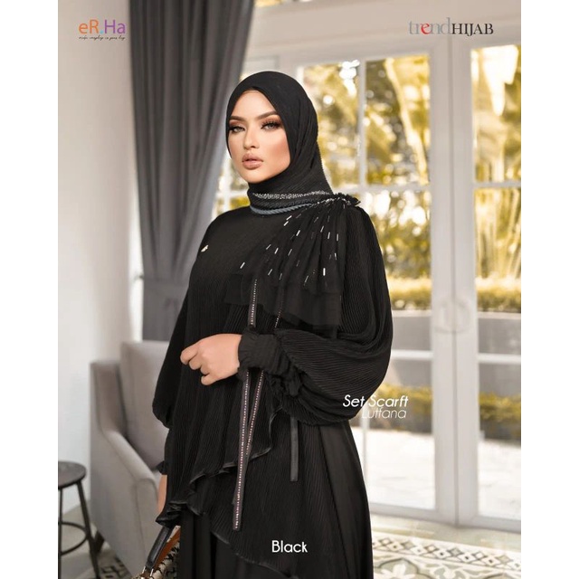 [ERHA] GAMIS SET SYARI  / DRESS ONLY PRINTING TERBARU" LUTFANA SERIES" By Erha / eR.Ha