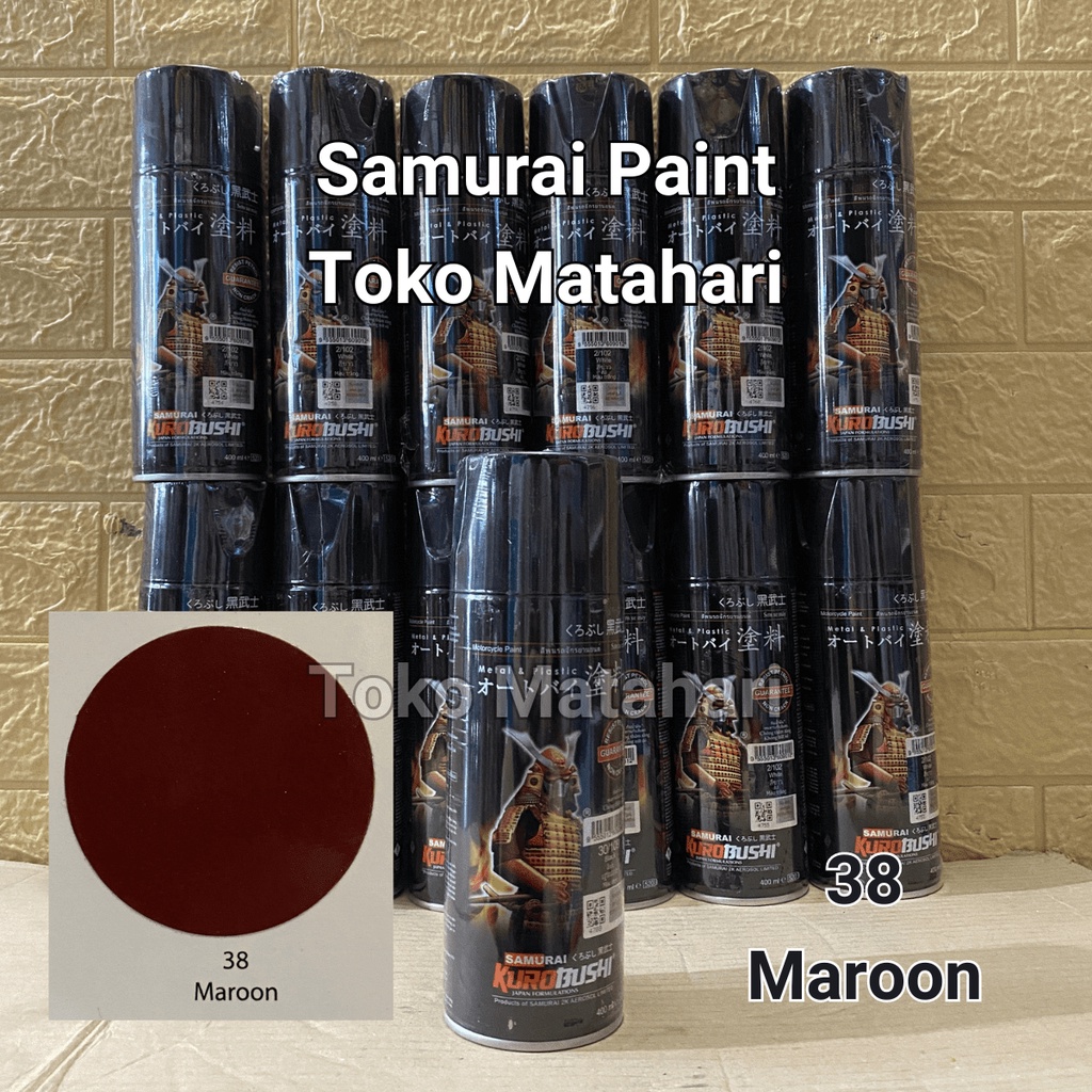 Samurai 38 Merah Maroon Cat Semprot Samurai Kurobushi