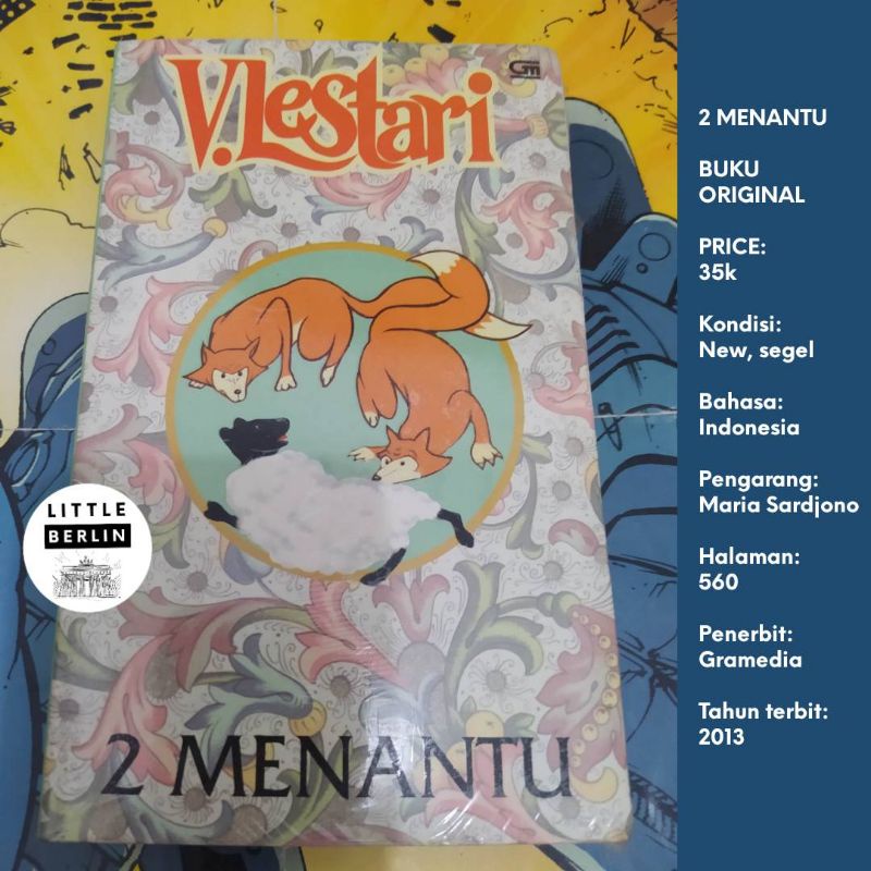 2 MENANTU Novel V Lestari ORIGINAL GRAMEDIA New Segel Novel Bahasa Indonesia