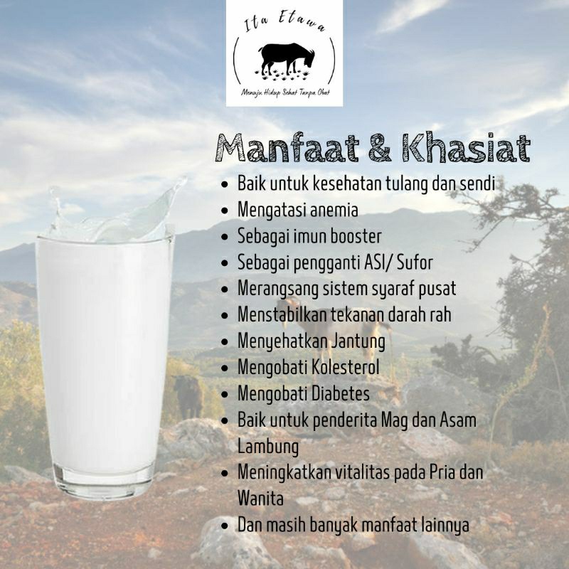 

Susu Kambing Sugar/ Non Sugar 500 Gr Ita Etawa Organik Goat Lk Powder Susu Kambing Murni Susu