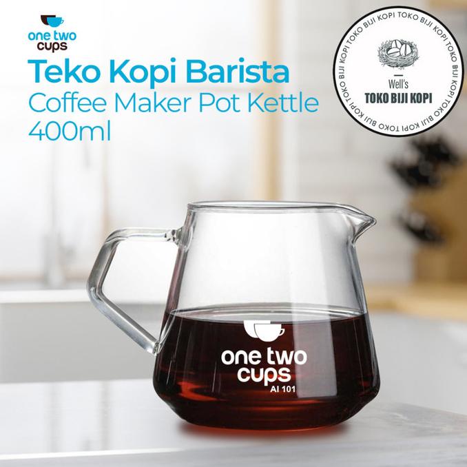 

COFFEE SERVER V60 POT KETTLE KACA TAHAN PANAS POLOS AI101 - 400 ML
