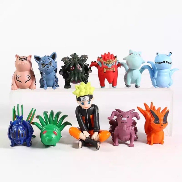 Action Figure Naruto Bijuu Set Isi 11