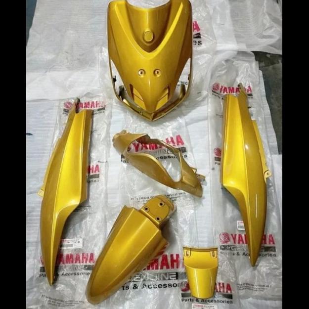 cover body yamaha MIO 2010 SMILE kuning emas gold ori original fullset