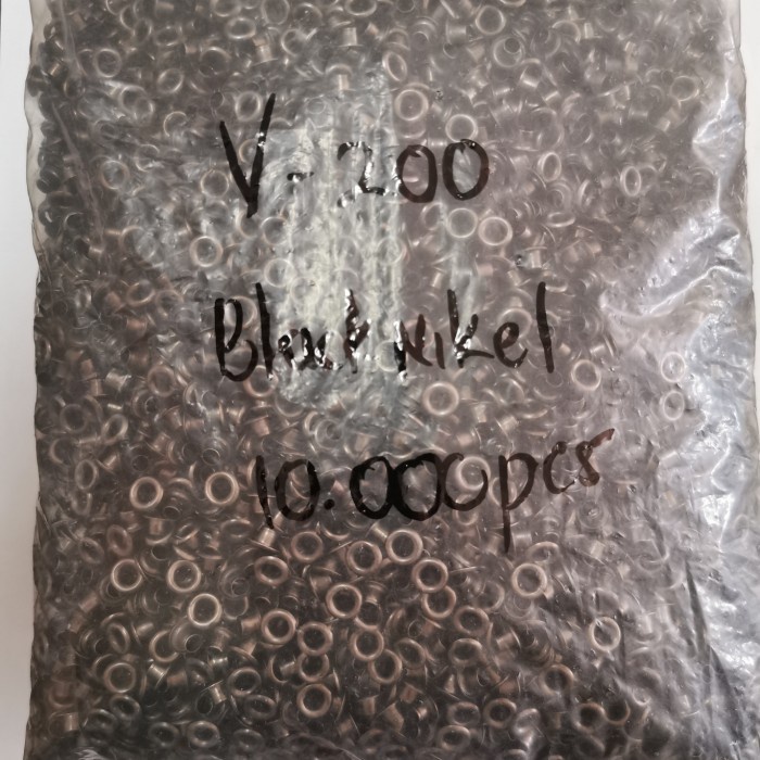 

mata ayam 200 / mata eyelet 4mm blacknikel / 10.000pcs