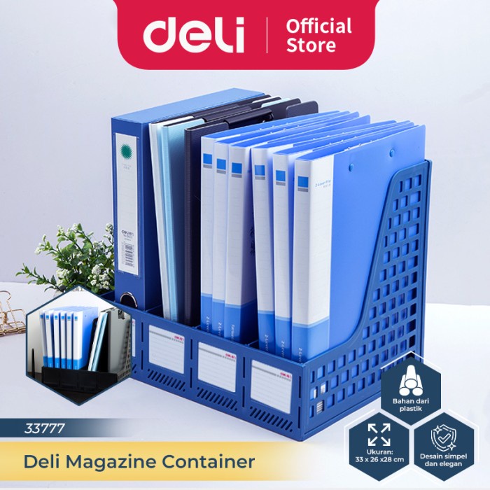 

Deli File Tray / Rak Box File Bahan Plastik 4 Sekat 33777