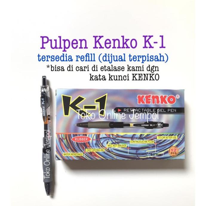 

Pulpen KENKO K1 0.5 Hitam Gel Ballpoin Pena Balpoin Tinta TK0971KN