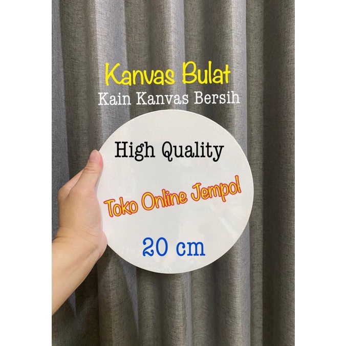

20 cm Kanvas BULAT Round Canvas Lukis Kayu Putih Lingkaran ATK1514PR
