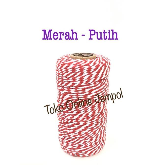 

meteran Merah - Putih benang Tali Bakers Twine Craft Kado Hiasan CR121