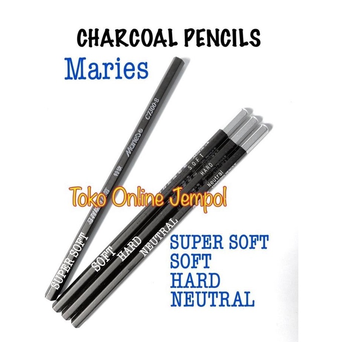 

NEUTRAL Pensil CHARCOAL MARIES C7300-4 Pencil Sketch Sketsa ATK1298MR