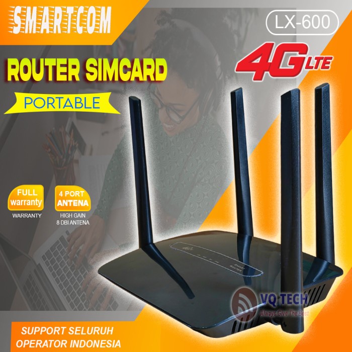 WIFI WIRELESS ROUTER 4G LTE CPE SMARTCOM LX600 300MBPS WITH SLOT SIM