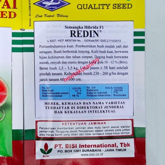 benih semangka hibrida REDIN F1 20 gram semangka inul kapal terbang Best Seller