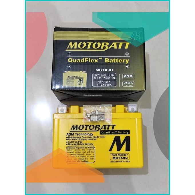 Aki kering Triump Daytona 675 EFI Motobatt MBTX9U 16novz3 onderdil