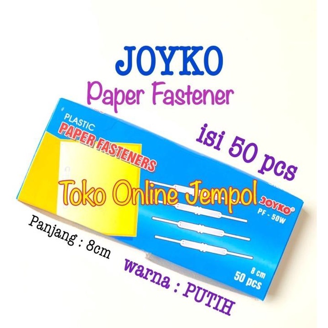 

Paper Fastener Plastik isi 50 JOYKO PF-50W klip clip binder ATK1317JY