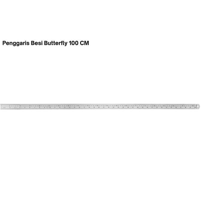 

BESI 100cm Penggaris Butterfly Stainless Steel Ruler Mistar ATK1536BF