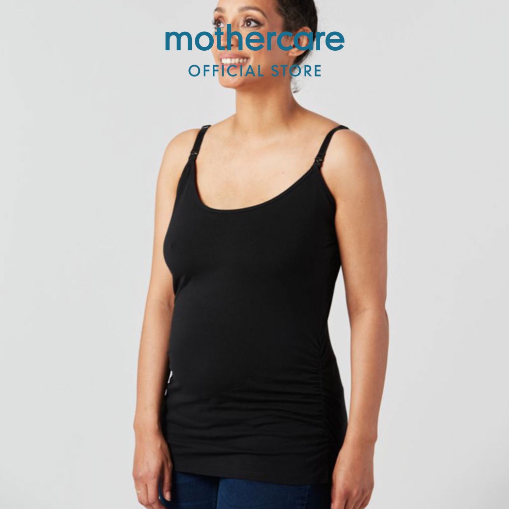 Mothercare Black Nursing Vest With Inner Support -Tank Top Wanita (Hitam)