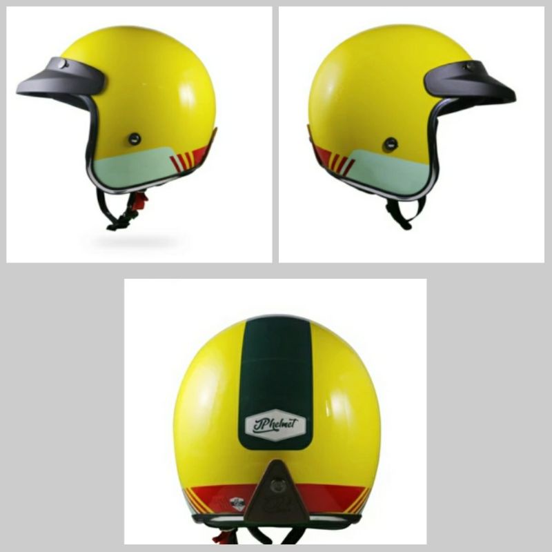 Helm Jp Retro Bigie Motif By Jpx Combi/Baba/Space/Pac/Born To Ride New List Bla