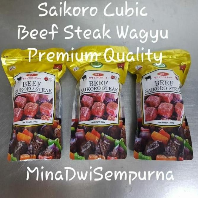 

Diskon Saikoro Cubic Beef Steak Wagyu Premium Quality @500Gr Mikomijual