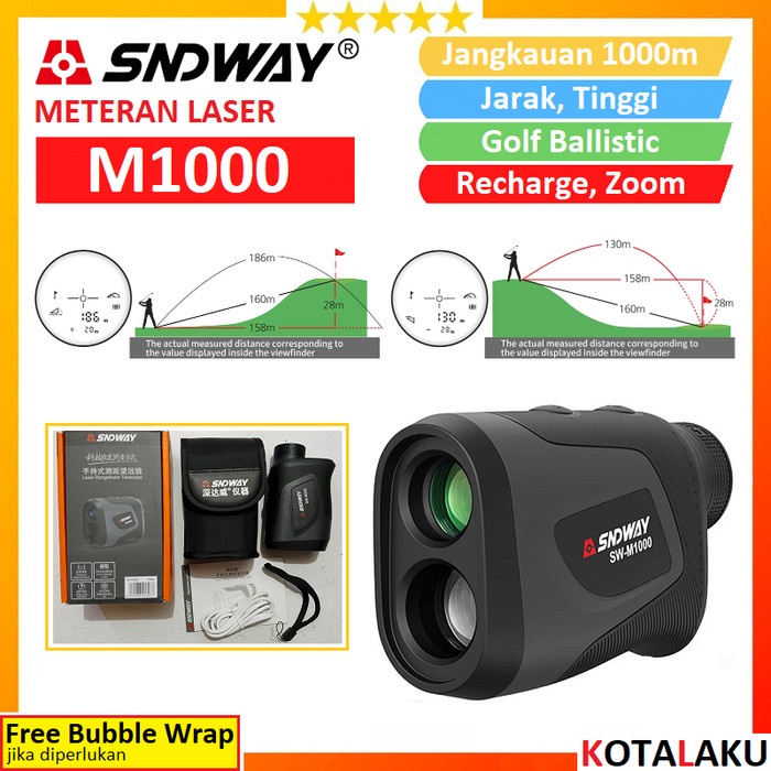 Meteran Laser Digital Rangefinder Distance Meter Sndway SW M1000 1000m