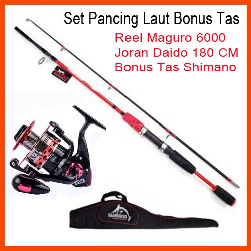 Promo Set Pancing Laut Maguro Kekuatan 30 Kg Asli Original