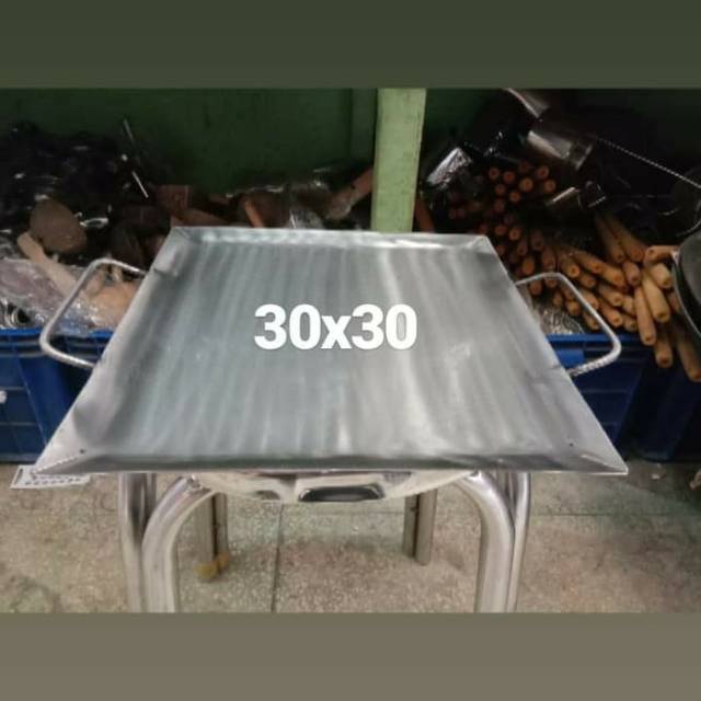 Wajan Persegi Plat Besi/ Panggangan Roti Bakar 3030