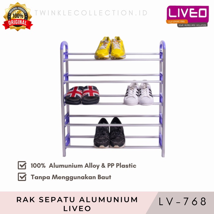 ✅Original Rak Sepatu Alumunium Liveo Lv768 - Liveo Shoes Rack Lv 768 Berkualitas