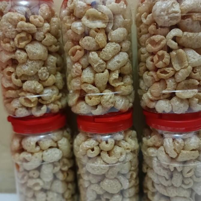 

kerupuk kulit babi kwalitas premium toples 3 liter H24S