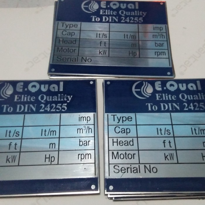 

Promo Name Plate Stainles / Alumunium