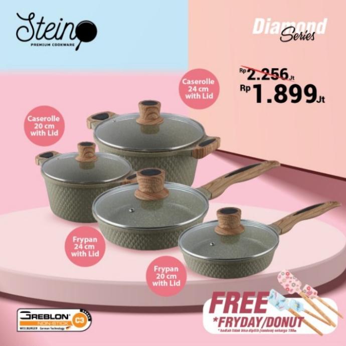 Gratis Ongkir Stein Cookware Paket Diamond Granite Series