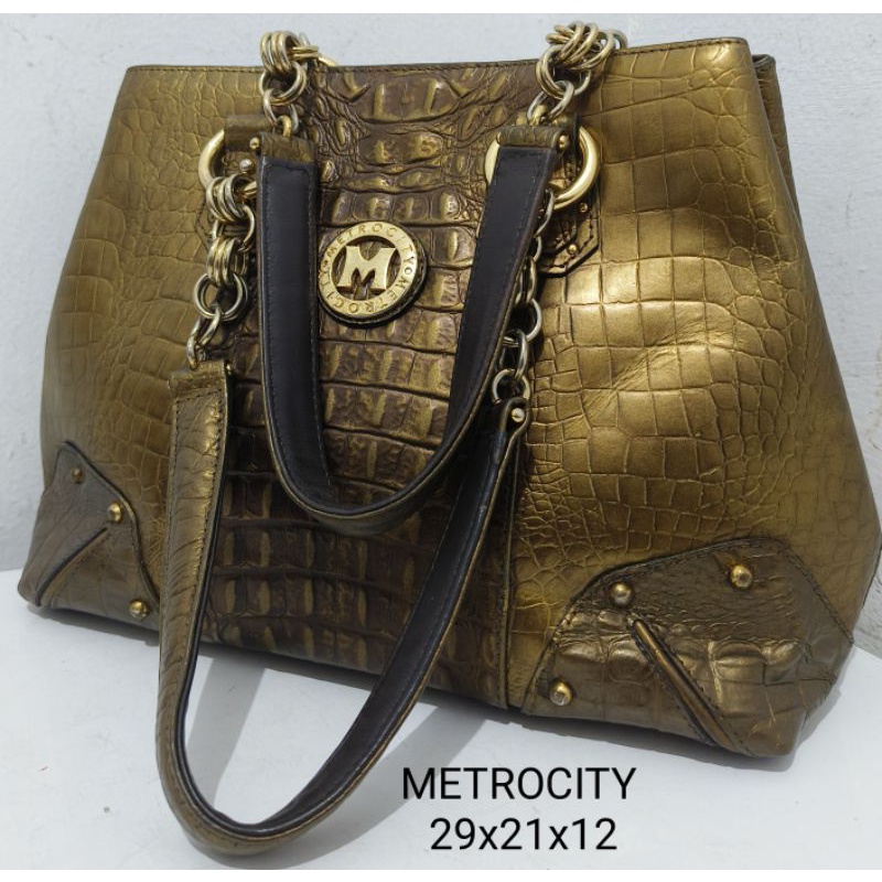 Metrocity Metro City Hand Bag Croco