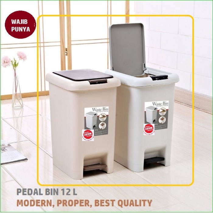 Pedal Bin 12 L Dust bin Zehn Tempat sampah pedal kaki Modern