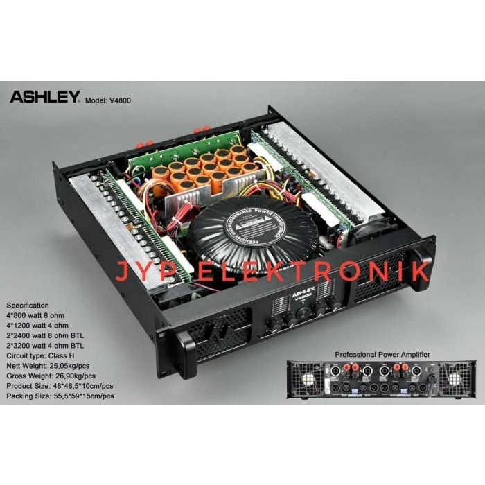 POWER AMPLIFIER ASHLEY V 4800 / V4800 / V-4800 ORIGINAL