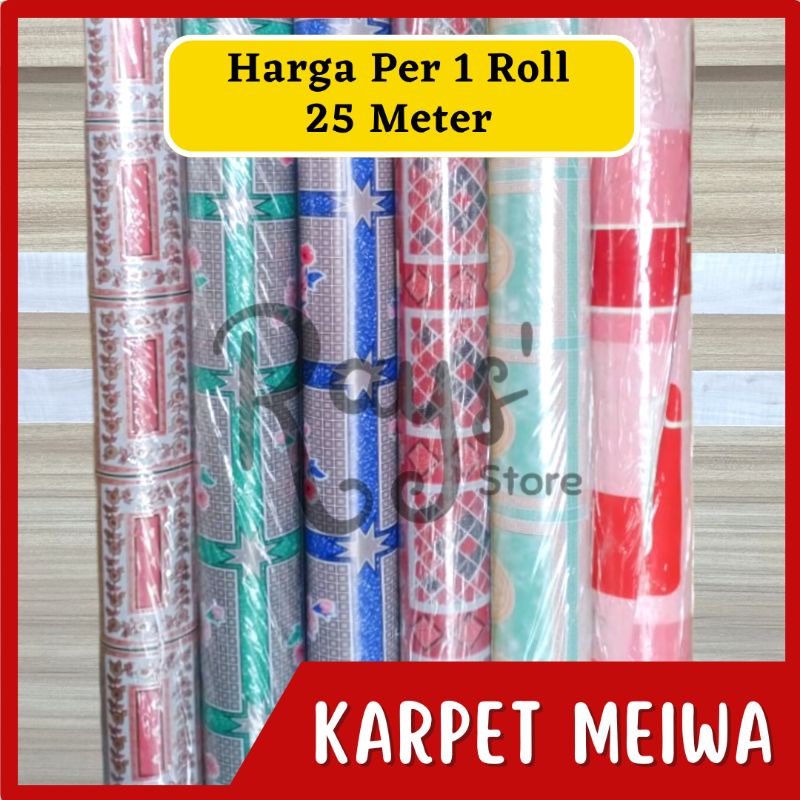Karpet Lantai Plastik 1 Roll 20 Meter Perlak Taplak Meja Tebal 0,25 mm